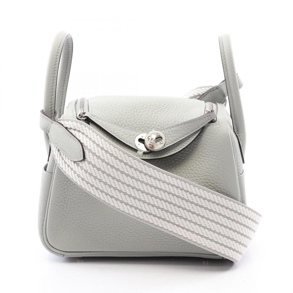 Hermes Lindy Mini Sangle Cortage Shoulder Bag Handbag Leather Taurillon Cleme...